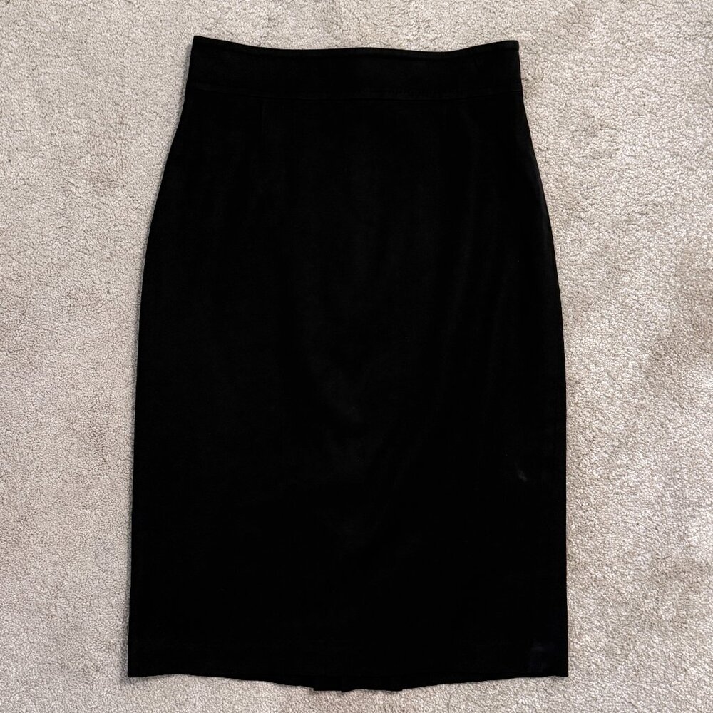 Elie Tahari Black Wool-Blend Pencil Skirt – Size 8